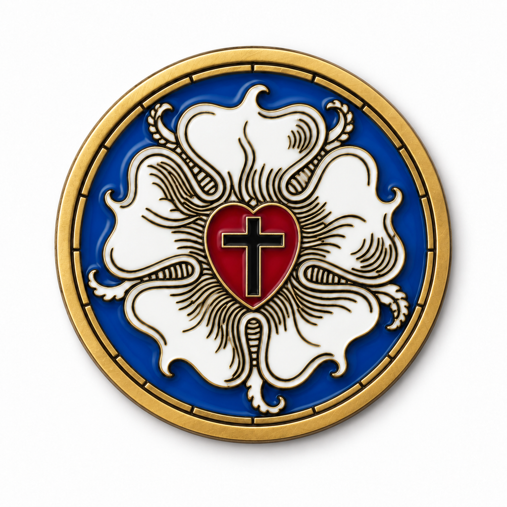 Luther Rose Lapel Pin