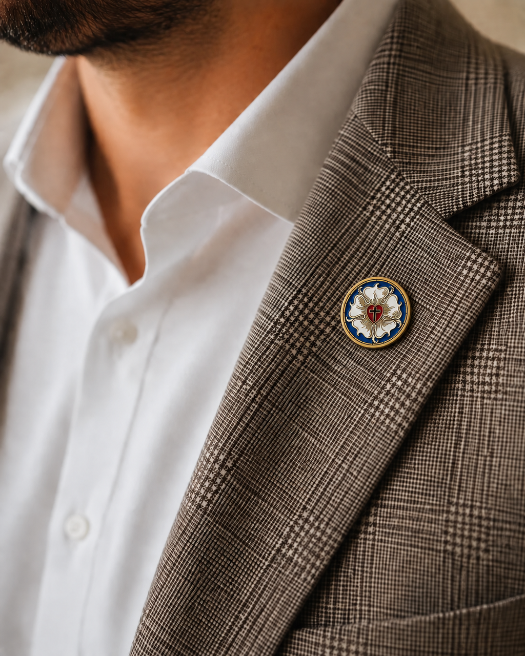 Luther Rose Lapel Pin