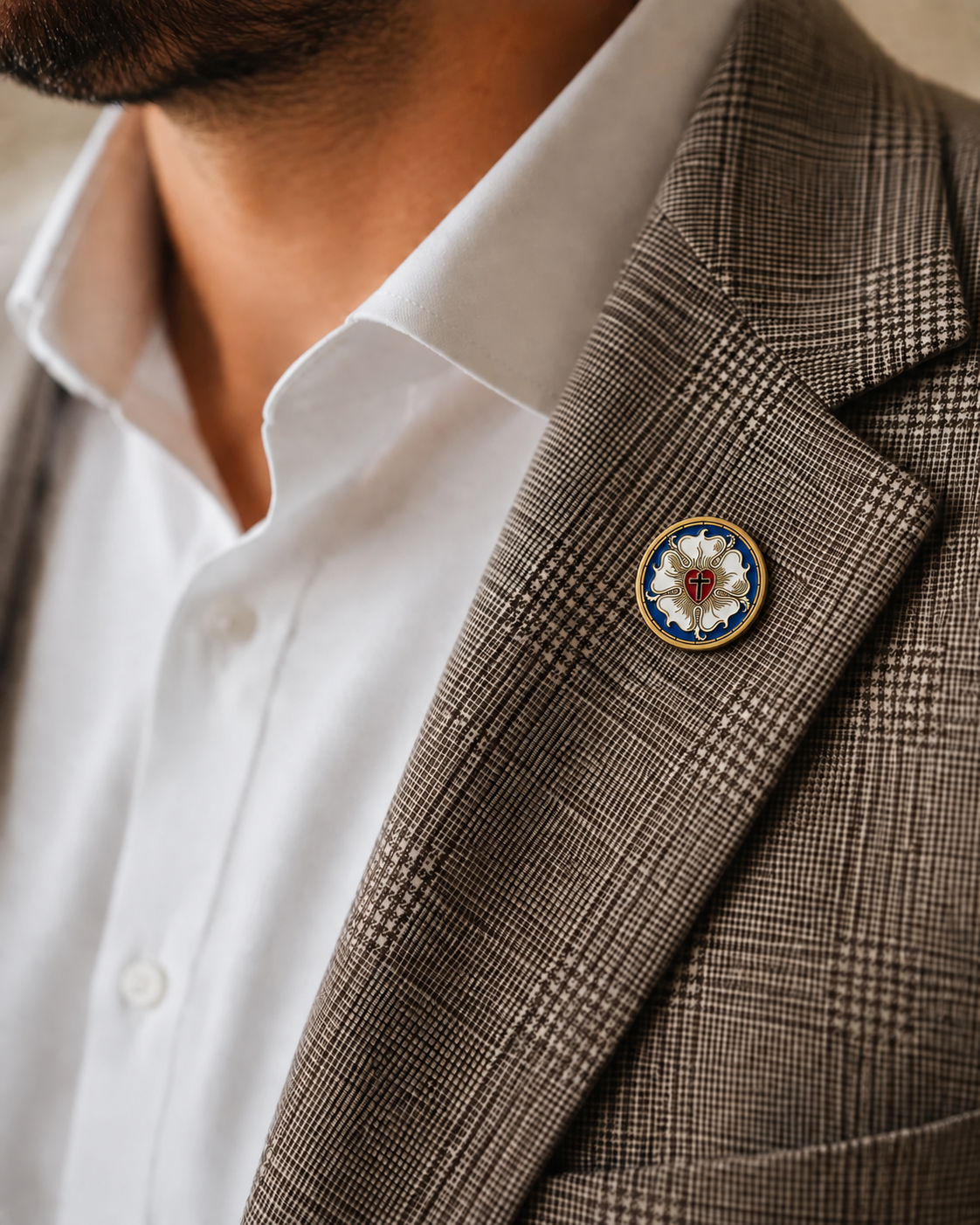 Luther Rose Lapel Pin