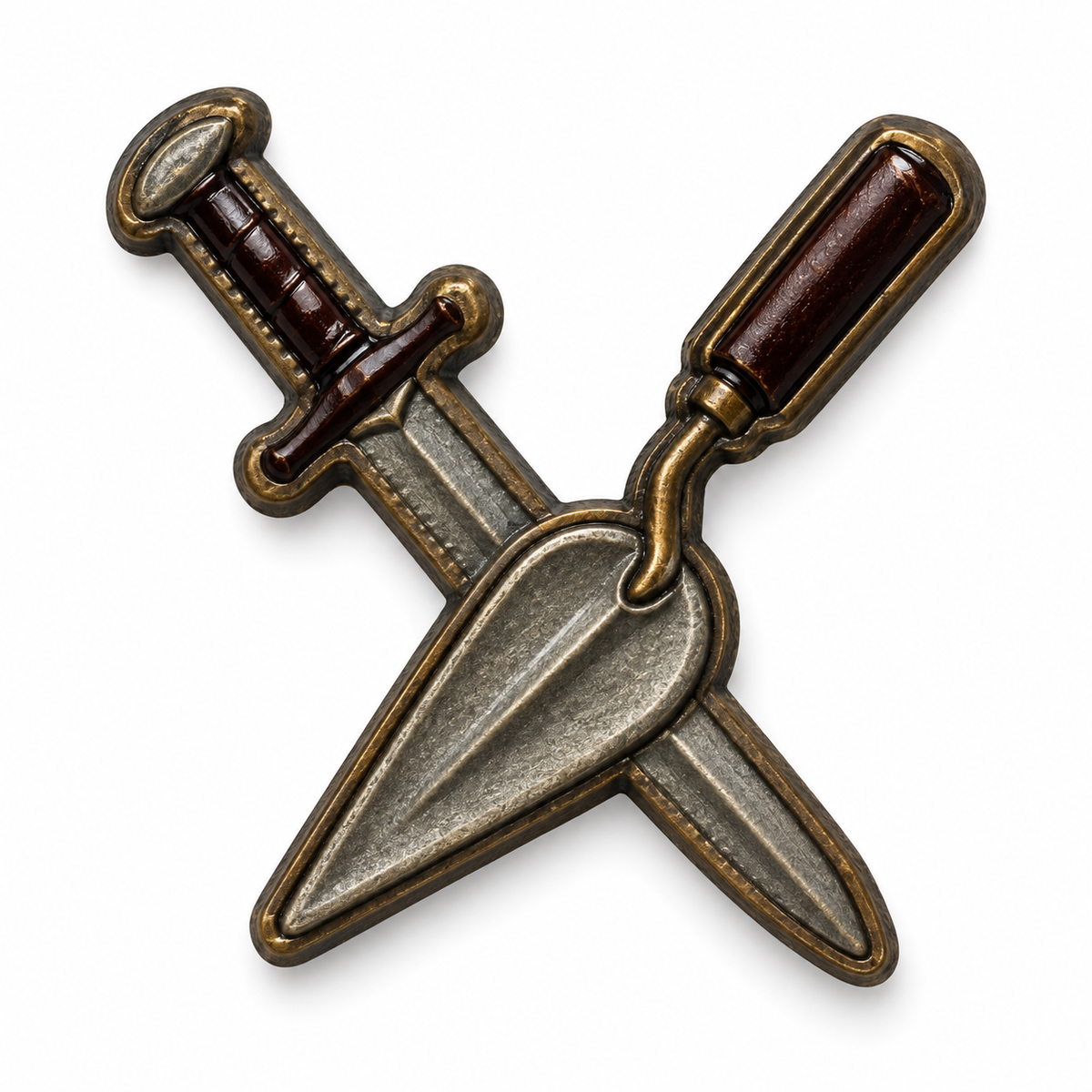 Sword & Trowel Lapel Pin